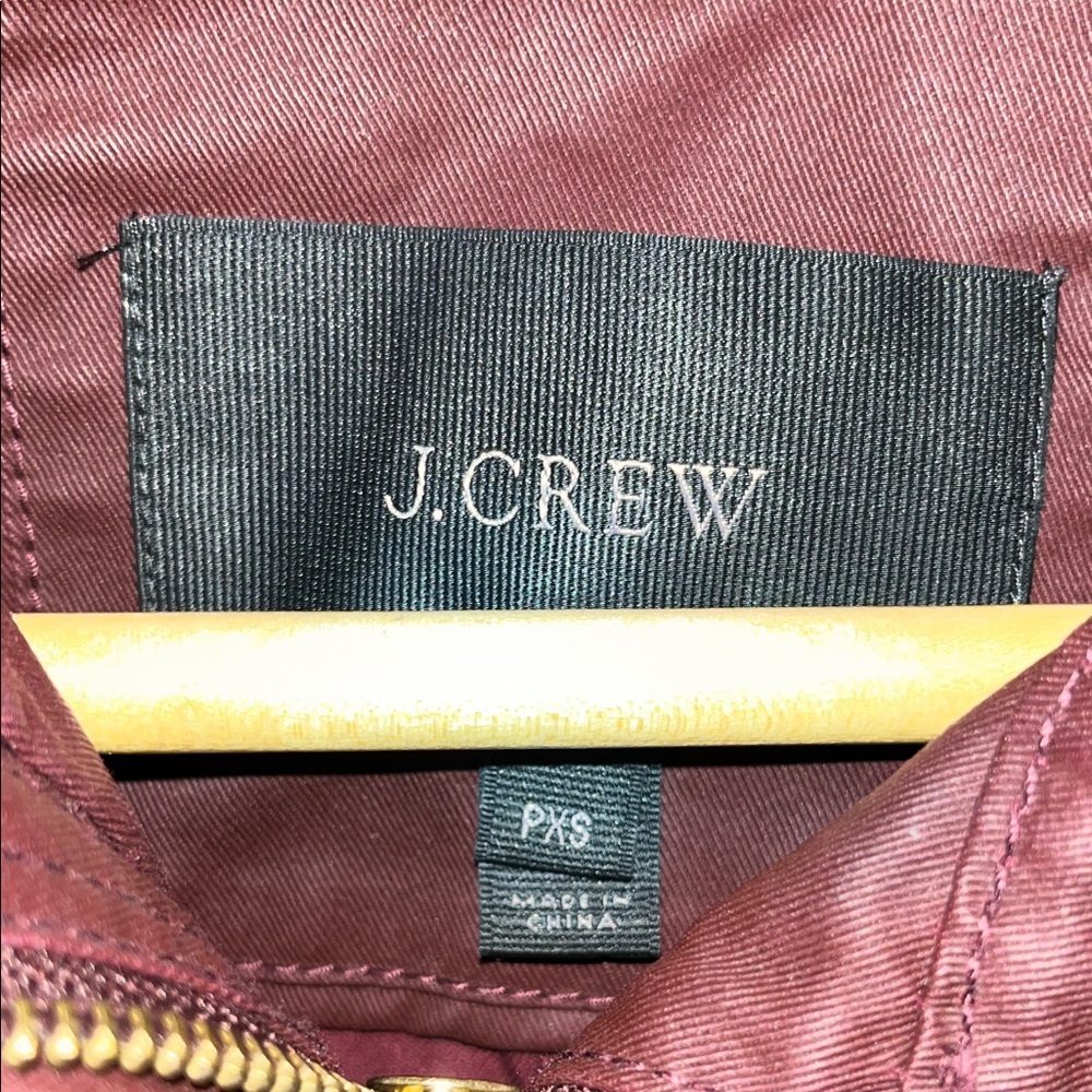 J. Crew Downtown Field Wine Jacket with Gold Buttons Size PXS - Picture 2 of 10